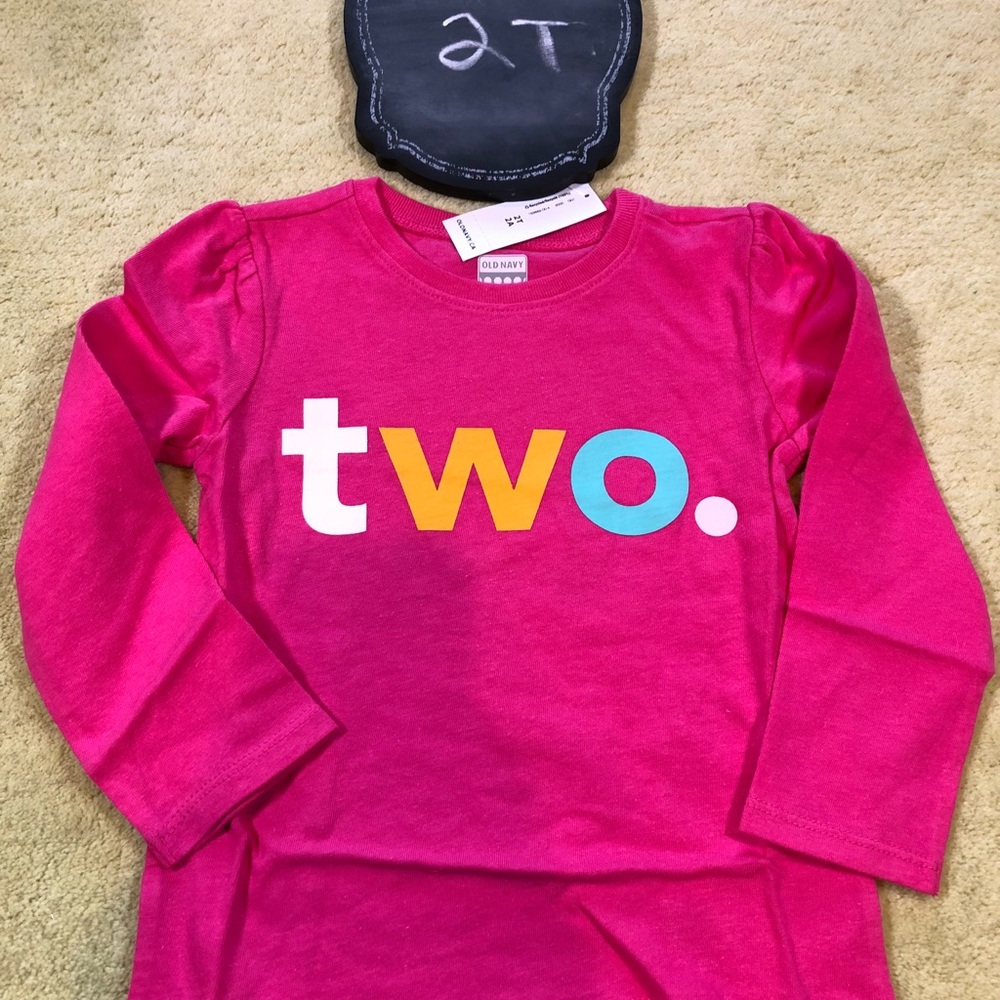 Old Navy Bright Pink Long Sleeve Tee